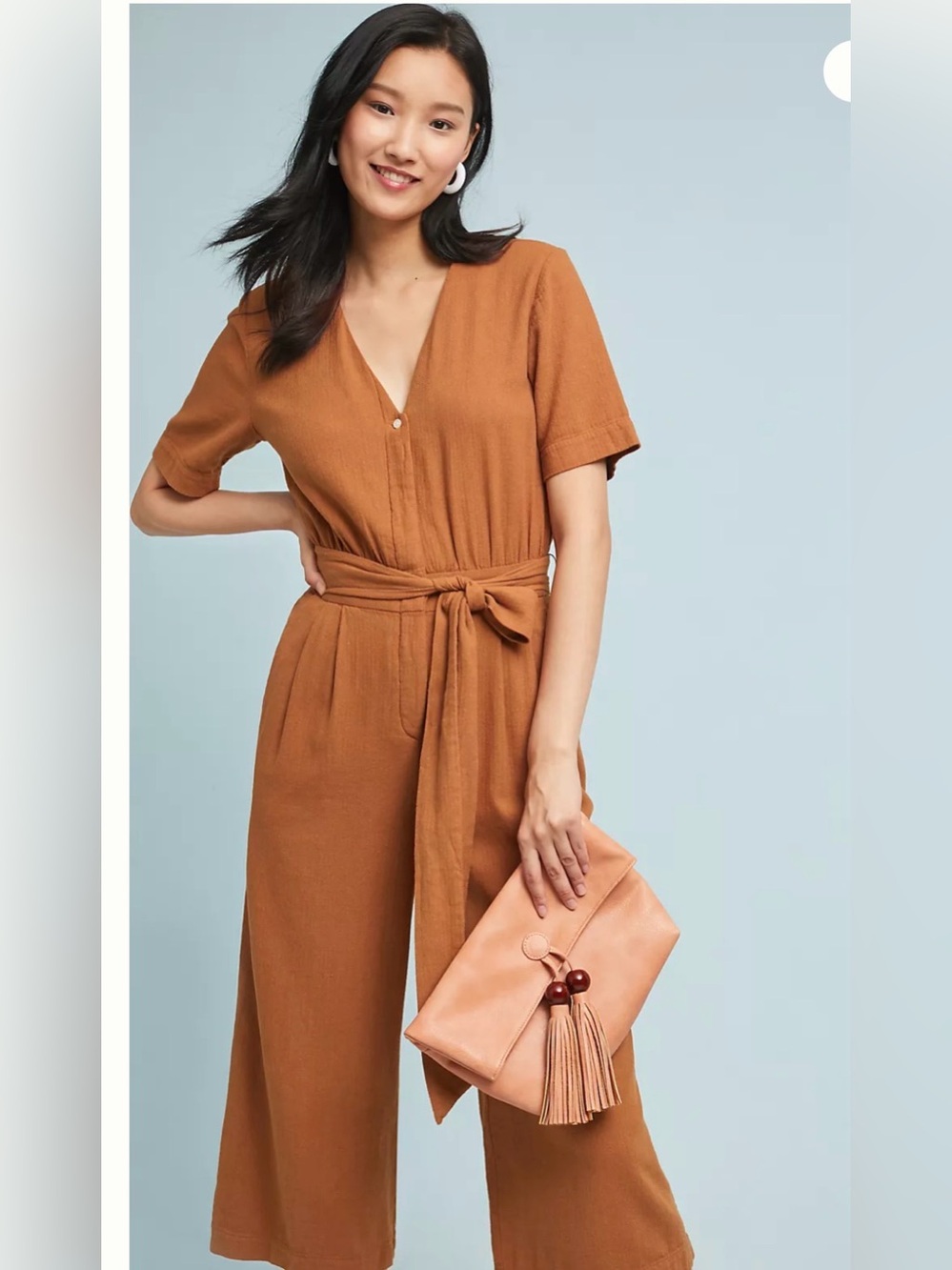 Anthropologie Birds of Paradis by Trovata Bella Cropped Jumpsuit Sz 4